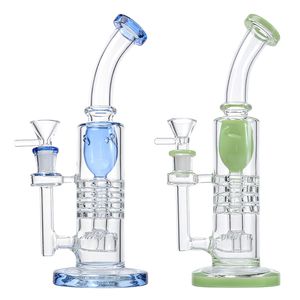 Torus 14mm Vrouwelijke Joint Hookahs met Ratchet Barrel Percolator Omgekeerde douchekad DAB Rigs Dikke Glazen Bongs met Kom YQ02