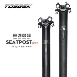 TOSEEK 3K mat entièrement en Fiber de carbone tige de selle de vélo Superlight vtt vélo de route vélo tige de selle pièces 272308316x350400 MM 240113