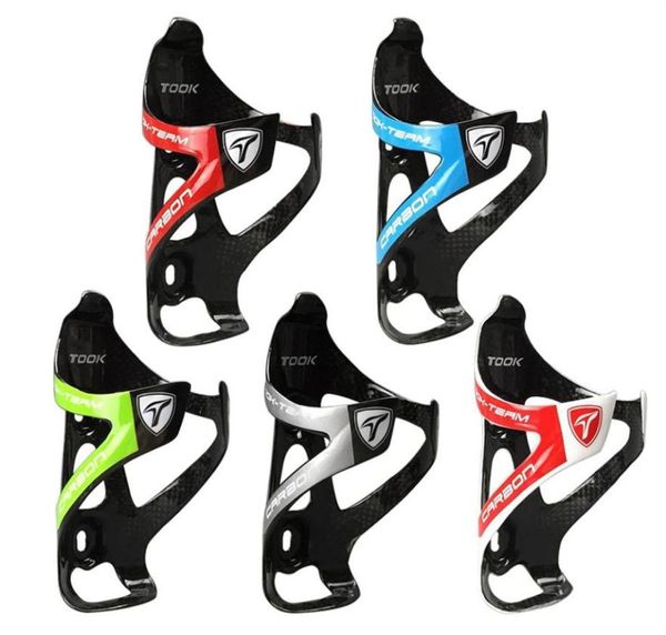 Toseek Bicycle Bottlersrs Full Carbone Fibre Water Bottle Cage Bike Accessoires 25g 3k Finish Finish298B2136420