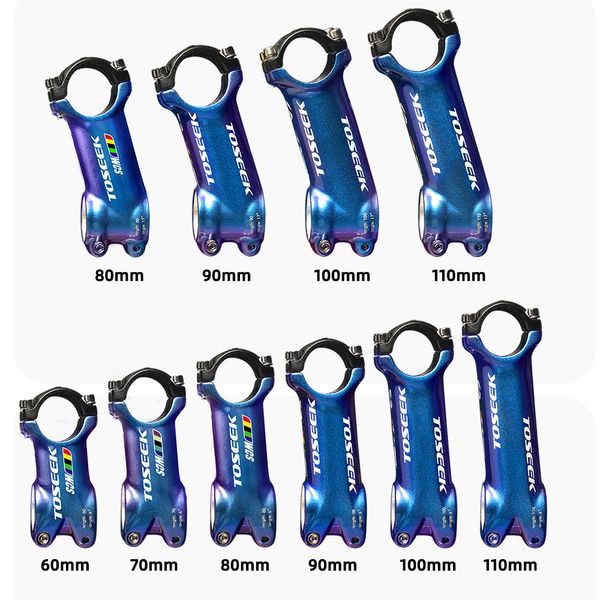 Toseek WCS Mountain Bike Manillar Stem 31.8 mm Ciclismo Biciclismo Aleación de aluminio Dazzle Color accesorios de ciclismo de alta resistencia