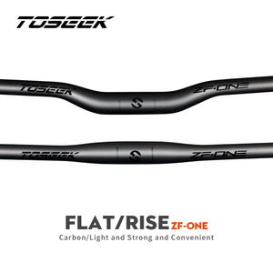 TOSEEK ZF-ONE Mtb Carbon Stuur Fietsstuur 31.8*580-720740760mm Mat Zwart Stuur Voor Mountainbike Accessoires 240131