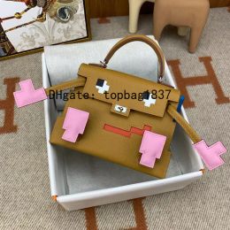totaal handgemaakte handtassen mini-poppentassen 18 cm goud en roze Speciaal op maat gemaakte luxe designer handtas schoudertassen 10A spiegelkwaliteit tassen met doos