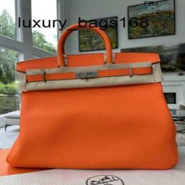 Tote Bag 40cm Herenhandtassen Grote capaciteit Aangepaste Limited Edition 40 Togo Leer Ox Oranje Gloednieuw Witbox Zeer zeldzaam in juli 2024 Met logo f