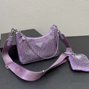 draagtas designer tas crescent pack make-uptassen voor dames Strass reflecterend oogverblindend 7 kleuren 22cm extreem snelle levering