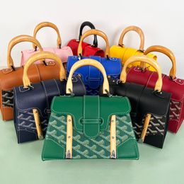Nieuw product Mini Saigon Designer Bags Belvedere schoudertas handtas enkele gespjes zakken Presbyopia print verstelbare houten handgreep schouderband crossbody tas