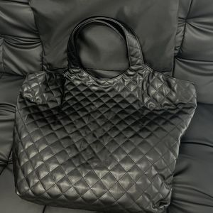 Tote tas designer tassen Icare Maxi boodschappentas in gewatteerd lamsleer strandtas met grote capaciteit grote portemonnees voor vrouwen handtas tote voor reizen winkelen Tote tas zwart