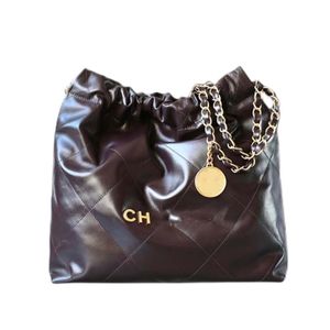 sac fourre-tout sacs de créateurs cuir a un éclat métallique dernière chaîne de cordon ZP Large gamme de couleurs chaînes de mode sacs à main Véritable dame