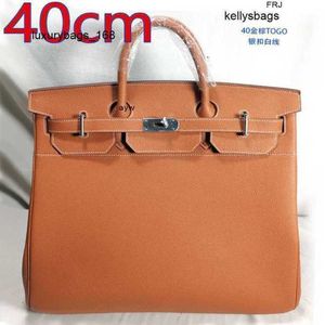 Sac fourre-tout Hac40 Sacs 40cm Hac Bag Plein Cuir Toile Hommes et Femmes Sac À Main Universel Grande Capacité Cuir De Vachette Voyage Avoir Logo