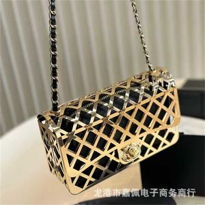 Tote Bag High Definition Medieval Vintage Hollowed Out Box Chain Heavy Metal Makeup CF Small Square