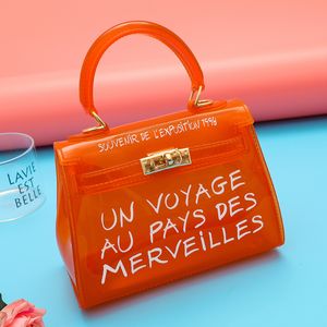 Sac fourre-tout Sacs seau coréens Sac de créateur de luxe PVC imprimé sacs à main en gelée bonbons paquets transparents femmes carré marque sac à main épaule Fanny Pack sac à main portefeuilles