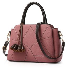 Bolso de bolso retro mujer bolsos de cuero bolsos bolsillo bolsas de mensajero femenino bocadillos de hombro de la moda rosa casual