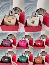 Sac fourre-tout V marque en cuir véritable Designer de luxe mini sacs à main pour dames fourre-tout sacs à main femme sacs à bandoulière rivet