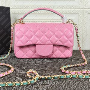 Sacs à chaîne de luxe Mini sacs à bandoulière Designer portefeuille sacs à bandoulière sacs à main mode populaire femmes diamant treillis sac en cuir marque sacs à bandoulière rose vert sacs à main