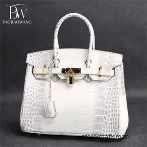 Bolsos de bolsas diseñador bolsos de cocodrilo Himalaya Tbw Thai Luxury Crocodile Cuero Bolso de cuero de cuero Premium un bolso de cuerpo cruzado de hombro Wn-Vy7J