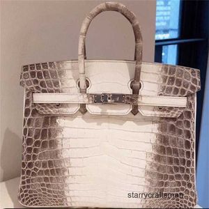 Tote Bags Designer Himalaya Crocodile Handtassen Handgemaakte dameszak Crocodile Skin Witte tas Grote capaciteit Handtas WN-Xgin