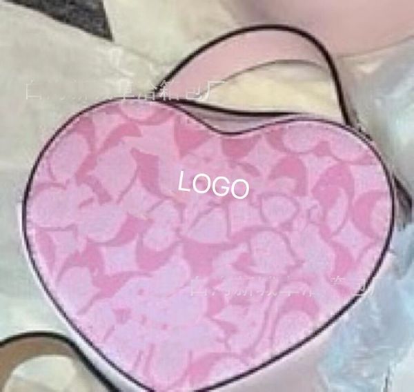 Bolsas de asas Bolso de cuero de PU de alta calidad Bolsos de diseñador para mujer Monederos Bolsos cruzados de moda para mujer en forma de corazón Bolsos de embrague carteras C00131