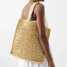 Raffias Hollow Out Straw Beach Designer Bag Triangle Luxurys Handbag Shop Shop Tote Travel Fin de semana