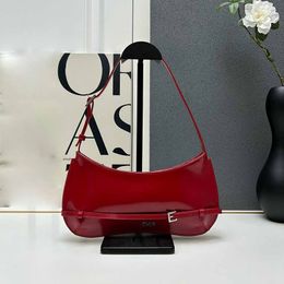 Tote Designer Cherry Underarm voor Lady Schoudertas Crescent Bag Koppeling Wallet Chiquitos Retro Red Patent Leather Handtas Lhalf Moon Crossbody Tassen