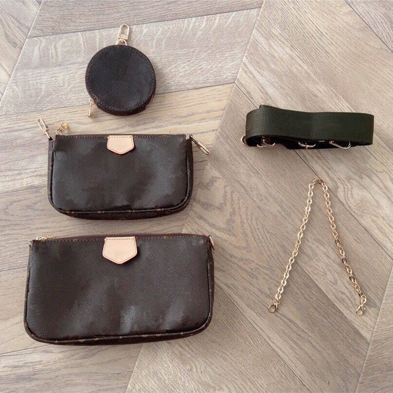 Tote Designer Handbag Fashion stitching old flower messenger bag luxury shoulder bag party small wallet three piece set