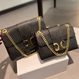 Tote Designer Purshes Victoire Womens Celinism Handsbag Back Back Crossbody Chain Sac Lockbuckle Leather Runway Classic Hard Étui dur