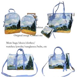 Tote Ping Designer Bag Duffle Bags Hangbag Gogh Olieverfschilderij Paren Takken Unisex Outer Schoudertassen vrouwen