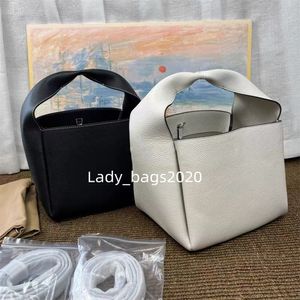 Toteme Bags Bolso de cubo Cloud Clutch Lager Handle Tote Strap Bolso de diseñador Mujeres de lujo de cuero de vaca Bolsos de hombro cuadrados Bolso cruzado Bolsos de mensajero Negro