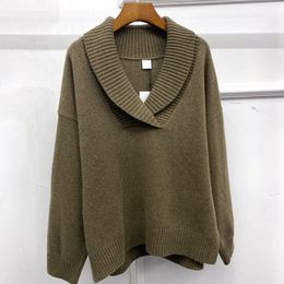 Pull en tricot à col châle ample Toteme