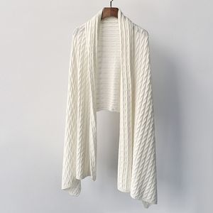 TOTEME RETA Long Cashmere Cable Knit Cashmere Scarf Wrap