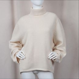 Toteme Wool Cashmere Blend Coundleneck Pull dans la taille des beige XS M / L