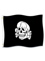 Totenkopf Fahne 3x5ft Flags 100D Banners en polyester intérieur couleur vive de haute qualité avec deux œillets en laiton4510554