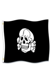 Totenkopf Fahne 3x5ft Flags 100D Banners en polyester intérieur couleur vive de haute qualité avec deux œillets en laiton8588793