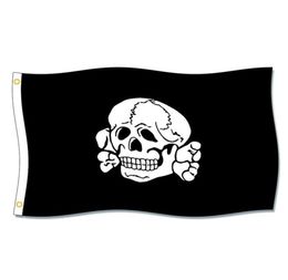 Totenkopf Fahne 3x5ft Flags 100D Banners en polyester intérieur couleur vive de haute qualité avec deux œillets en laiton5086856