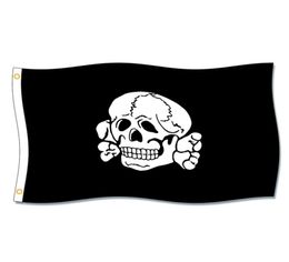 Totenkopf Fahne 3x5ft Flags 100D Bannières en polyester intérieur couleur vive de haute qualité avec deux œillets en laiton1945439