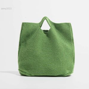 Totes 2023 Casual Tissé Femmes Sacs à bandoulière Sacs à main tricotés Grande capacité Designer Shopper Totes Femme Plage Voyage Coton Sacs à main