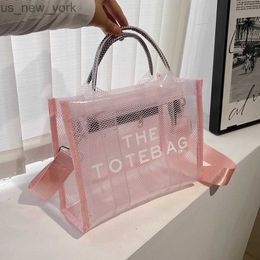 Totes 2023 Mode Transparent Jelly Sac Pour Femmes Clear Fourre-Tout Sacs De Plage De Luxe Designer Grand PVC Été Épaule Bandoulière Sacs À Main HKD230822