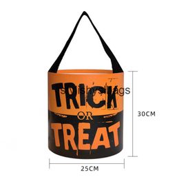 Totes 2023 Nouveau sac de bonbons d'Halloween Portable LED avec lampe citrouille tube électroluminescent éclairant Halloween Candy Bag01stylishyslbags