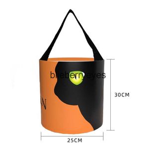 Totes 2023 Nouveau sac de bonbons d'Halloween LED portable avec lampe tube électroluminescent citrouille éclairant le sac de bonbons d'Halloween02blieberryeyes