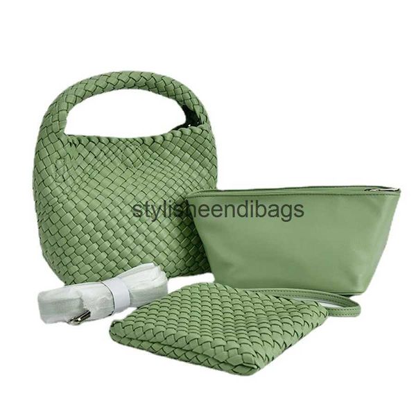 Totes 2023 Nouveau sac tissé mode Versatile petit sac de seau pour femmes