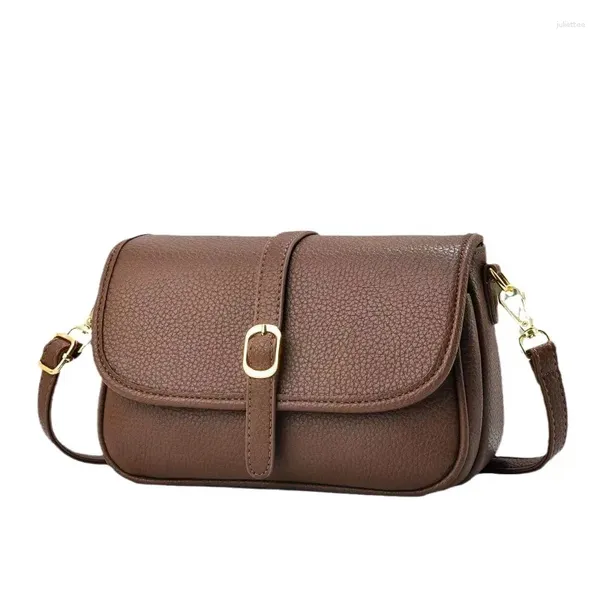 Totes 2024 Classic European y American Fashion Versatile One Shoulder Cuero suave Luxury Handheld Elegant Women's Bags