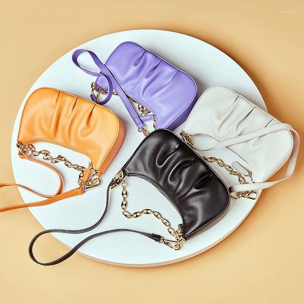 Totes 2024 Diseñador Bolsos para damas Cuero genuino Mujeres Bolso de hombro Mini Crossbody Vintage Bolso Hobos para