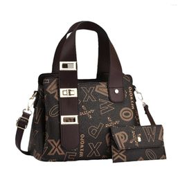 Totes 2024 Fashion Soft Leather Luxury Retro Imprimé European et style américain PU Crossbody Handheld Women's Bag
