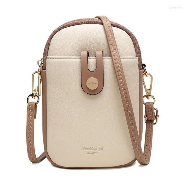 Totes 2024 Sac de téléphone portable printemps et été femelle japonaise Pu sud-coréen doux petit petit zipper de mode de haute qualité