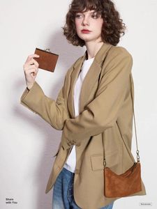 TOTES 2024 SANDED MAIN SCHAG ORIGINAL RETRO Vintage Office Lady Mini Cowhide épaule Messenger Chain Women's Bag