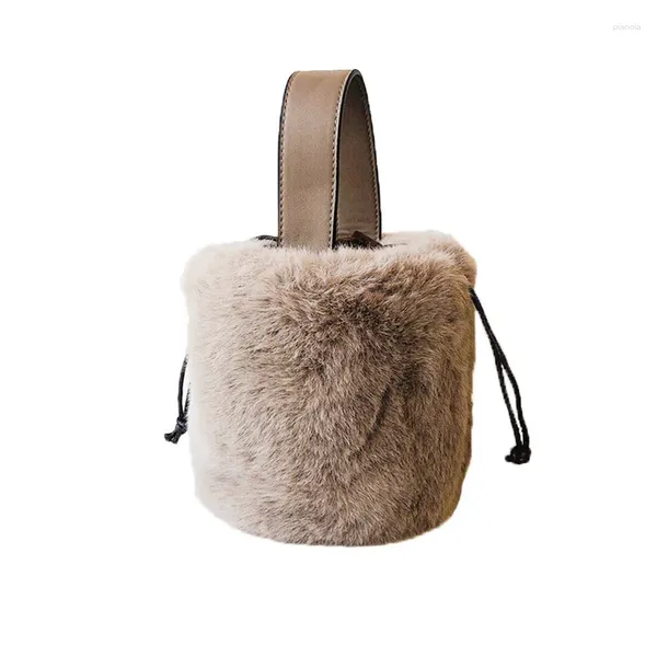 Fourre-tout 2024 hiver cheveux chauds sacs à bandoulière pour femmes sac à bandoulière mode Chic seau fourrure Style coréen sac à main