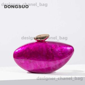 Totes Sac d'embrayage en forme d'oeuf en acrylique pour concepteurs féminins Just Night Party Achetez un nouveau sac à main de coque rose T240528 de haute qualité