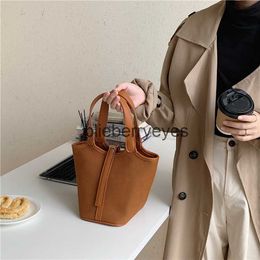 Totes outono e inverno bolsa feminina camurça bolsa grande capacidade camurça balde saco forblieberryeyes