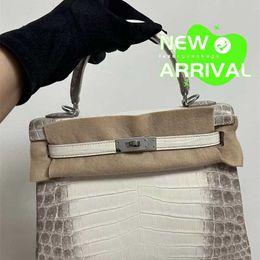 Sacs sacs 10a crocodile fait à la main en cuir authentique 25 bouton argenté himalayen importé himalayaya sac wn-syxv
