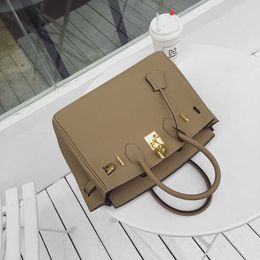 Totes Bag Bag dames nieuwe modetrend lychee-patroon handtas casual veelzijdige schoudertas L