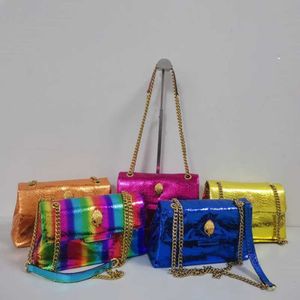 Bolsos de mano Llegadas Bolso de mujer Colorido pintado Piel de serpiente Grano Bolso de dama Águila Icono de metal en la solapa delantera Bolso cruzado 221103