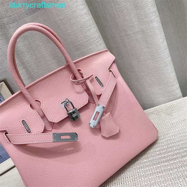 Totes BK Sac à main en cuir véritable Mode européenne et américaine Haut de gamme Cuir de vachette Togo Boucle argentée Sac platine Sac en cuir véritable pour femme Couche supérieure avec logo hb9W